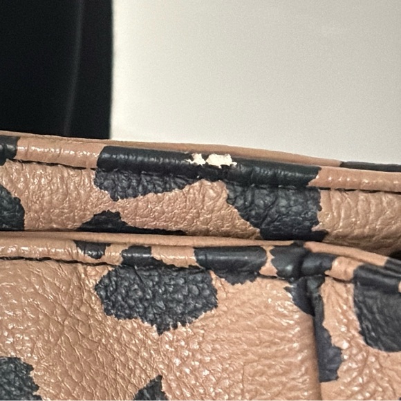 Betsey Johnson Animal Print Purse & Wallet Black Two Strap Bag Cat Lady Leopard - Picture 9 of 16